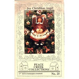 17 inch Doll and Homespun Ornament Full Size Vintage Pattern 1993